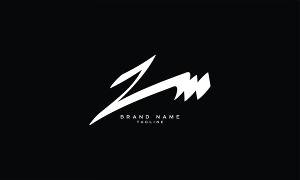 ZM, MZ, Z AND M, Abstract initial monogram letter alphabet logo design