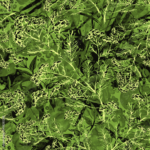 Seamless Watercolor Pattern With A Floral Pattern Of Leaves Berries Plants Helichrysum Arenarium Flowers Background Immortelle Plant Tansy Branch Wild Grass Wall Mural Helgafo Seamless Watercolor Pattern With A Floral Pattern Of Leaves Berries Plants Helichrysum Arenarium Flowers Background Immortelle Plant Tansy Branch Wild Grass Wall Mural Helgafo