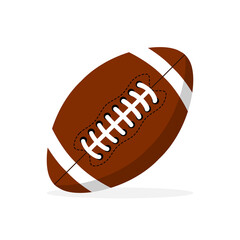 American football ball vector icon. Football ball in flat design. Sport concept. Vector illustration © smile3377