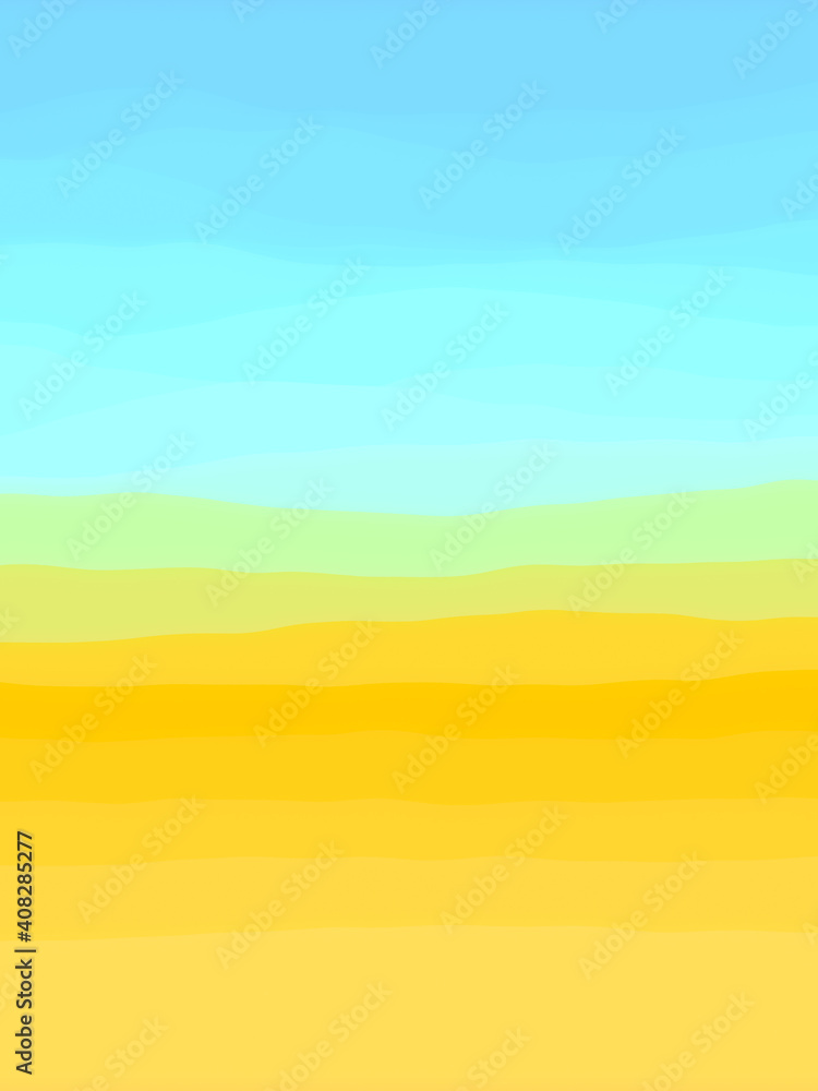 Aufkleber Abstract wavy background. Simple line art digital illustration. Modern geometric background. 3d rendering
