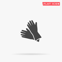 Cleaning Rubber Gloves flat vector icon