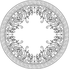 Mandala Greek Grape Border