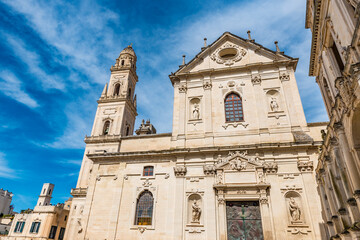 Fototapeta na wymiar Cattedrale Santa Maria Assunta (Lecce Cathedral) in Lecce, Italy