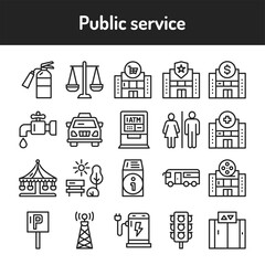 Funeral services color line icons set. Isolated vector element.