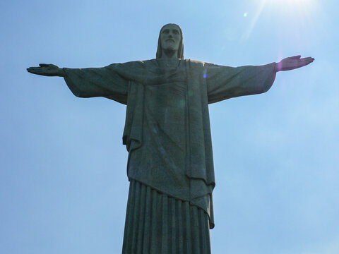 RIO DE JANEIRO, BRAZIL - Jan 19, 2021: Christ the Redeemer in Rio de janeiro.