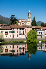 Fototapeta premium Brivio, provincia de Lecco, Lombardia, Italia, Europa
