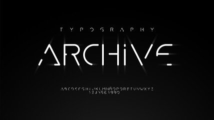 Modern typography with beautiful lines effect	
