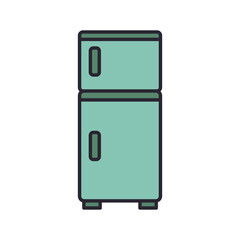 kitchen fridge appliance line and colors style icon