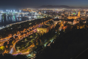 Malaga city from the Gibralfaro viewpoint