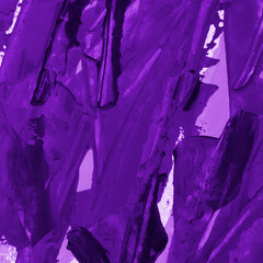 Modern contemporary acrylic background. Violet texture made with a palette knife. Abstract painting on paper. Mess on the canvas.