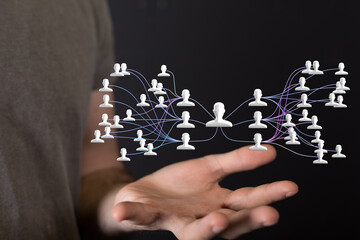 hierarchy connection team group digital