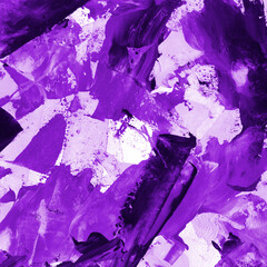 Modern contemporary acrylic background. Violet texture made with a palette knife. Abstract painting on paper. Mess on the canvas.