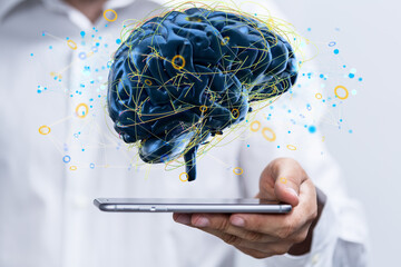 intelligence brain ai digtal 3d artificial intelligence