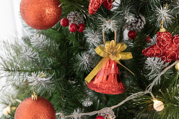 christmas ornament on the pine tree