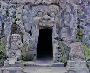 An Elephant Cave Bali front or door view