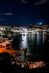 Picture of Calella de Palafrugell, a little village of costa brava, captured at night, Girona, Spain