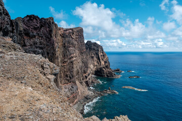 Arid mountains next to the sea