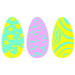 Easter eggs with a pattern, abstraction