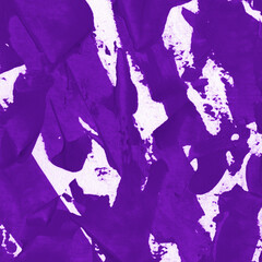 Modern contemporary acrylic background. Violet texture made with a palette knife. Abstract painting on paper. Mess on the canvas.