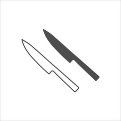 kitchen knife. vector flat icon