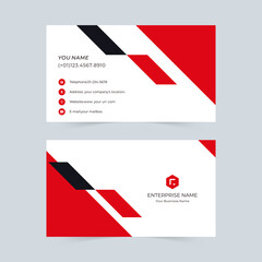 Clean company vector business card