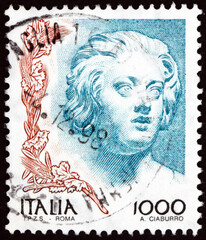 Postage stamp Italy 1998 sculpture of Constanza Buonarelli