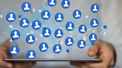 conference team work connection digital concept