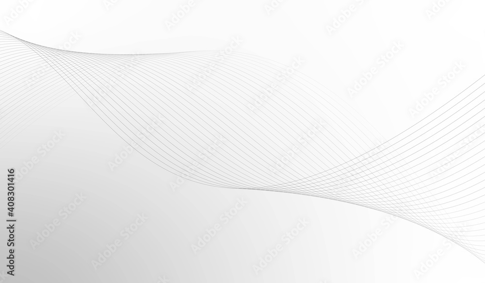 Poster abstract wavy gray illustration. dynamic background with waves and lines.