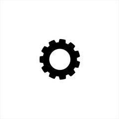 Settings icon. Gear symbol. Tools. black