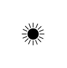 line sun Icon vector summer black