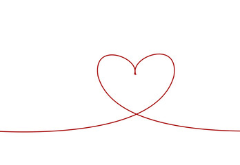 Life line drawing a heart. Elegant and minimalist design. "Love"