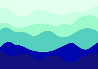 Fototapeta na wymiar flat illustration of abstract background. waves of blue shades. background from waves of different shades of blue.
