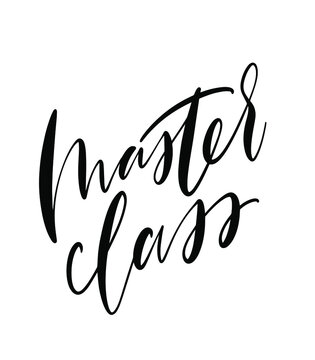 Master class calligraphy design element for guide, tutorial or instructions.
