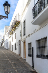 narrow street in the historic old center of Vejer de la Frontera