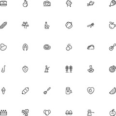 icon vector icon set such as: cone, cress, mug, morning, wire, symbols, salami, detailed, horn, slicer, barbeque, cookie, mill, internet, dairy, luck, ear, prediction, whisk, crisp, package, grinder