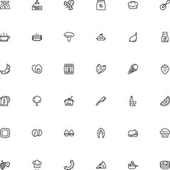 icon vector icon set such as: butcher, beer, arabica, box, water, fungi, corners, balance, iron, energy, circle, instant, kettle, keg, grain, waste, stove, crescent, decor, muffin, pepper, barrel