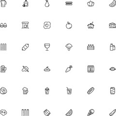 icon vector icon set such as: app, lettuce, simple, metal, modern, preparation, teapot, forest, orechiette pasta shape, carbohydrate, group, cooker, storage, grilled, drawing, ribs, soup, tool, short
