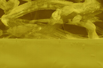 Green torn paper collage close-up. Texture made from various paper and cardboard parts. Damaged old paper background. Vintage blank wallpaper. Material design backdrop.