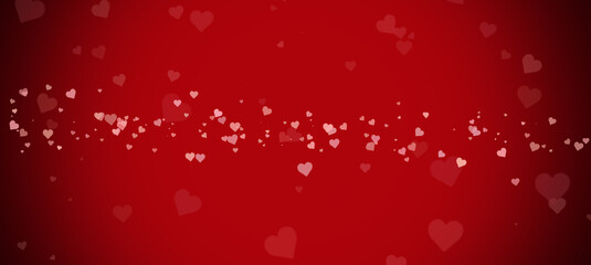 background for valentine's day decoration. bright red heart, bokeh. love. preparing for the holiday.