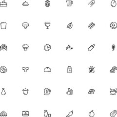 icon vector icon set such as: swirl, kettle, delivery, crust, rigatoni pasta shape, electrical, cabbage, loaf, cardboard, aluminium, aliment, cookware, sandwich, bag, pepper, fork, modern, sour, asia