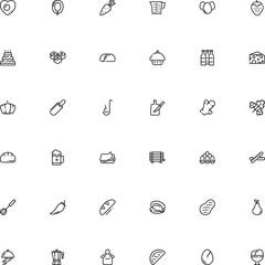 icon vector icon set such as: rice, water, yogurt, asian, dairy, espresso, sirloin, garden, mug, roll, broken, chilli, salmon, froth, website, patty, hold, celebrate, refreshment, fast, pinafore