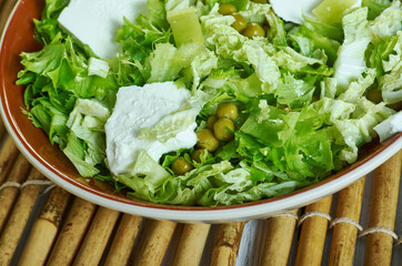 Healthy Fresh Pea Mint And Feta Salad