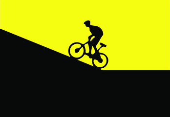 Cycling vector illustration isolated on background