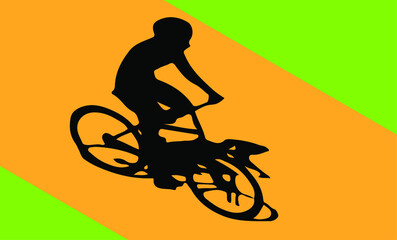 Cycling vector illustration isolated on background