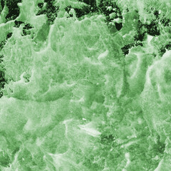 Obraz premium Green ink and watercolor texture on white paper background. Paint leaks and decalcomania effects. Hand-painted gouache abstract image. Mess on the canvas.