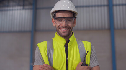 Portrait of storage worker in warehouse