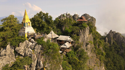 Wat Phra Bat Phu Pha Daeng in Lampang province Thailand
