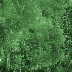 Green ink and watercolor texture on white paper background. Paint leaks and decalcomania effects. Hand-painted gouache abstract image. Mess on the canvas.