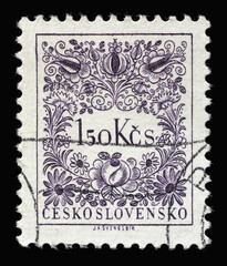 Stamp printed in Czechoslovakia shows Numbers Value, Postage Due Stamps series, circa 1954