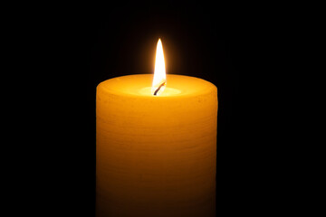 glowing lit candle